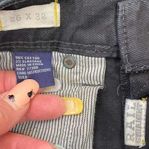 Madewell Rail Straight Skinny Jeans in Black 26 x 32 - Picture 7 of 7